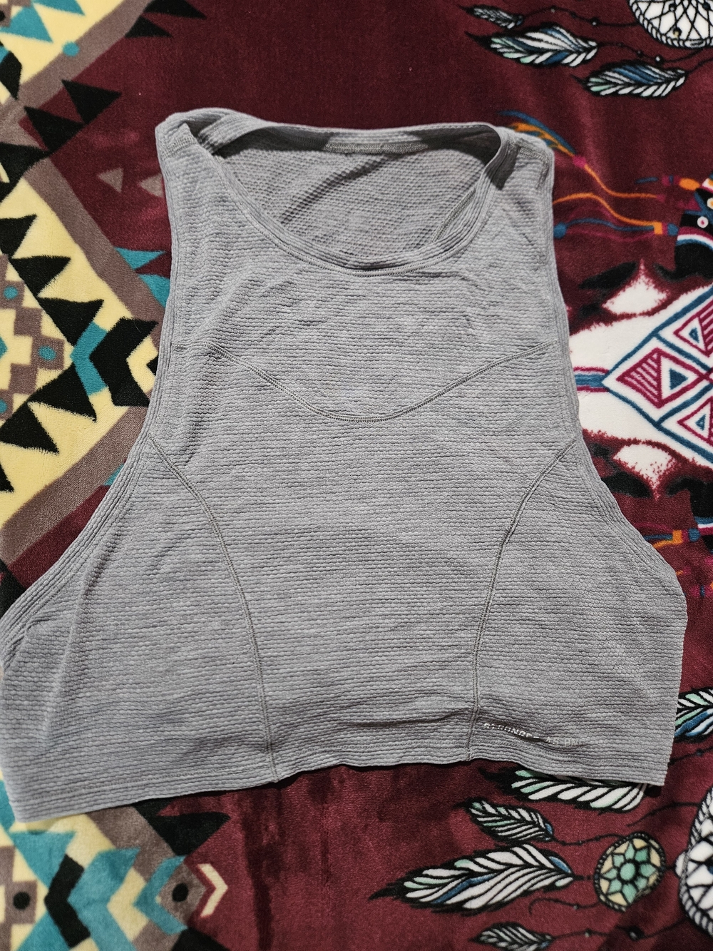 lululemon athletica Light Gray Ribbed Crop Tank